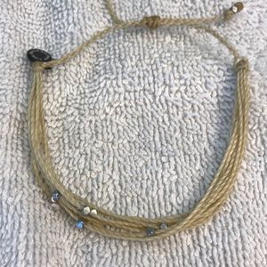 PuraVida ivory and silver bead bracelet